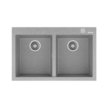 Teka Forsquare 2C 790 TG Stone Grey Συνθετικός Γρανιτένιος Νεροχύτης 80cm