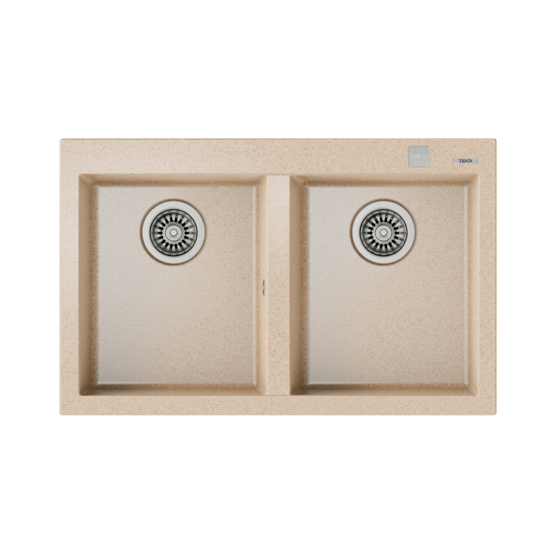 Teka Forsquare 2C 790 TG Avena Beige Συνθετικός Γρανιτένιος Νεροχύτης 80cm