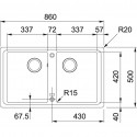 Franke Basis BFG 620 Stone Grey Γρανιτένιος Νεροχύτης