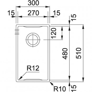 Franke ΑΝΟΞΕΙΔΩΤΟΙ ΝΕΡΟΧΥΤΕΣ BOX CENTER BWX 210/110-27 BOWL Inox