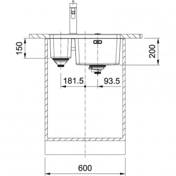 Franke ΥΠΟΚΑΘΗΜΕΝΟΙ ΑΝΟΞΕΙΔΩΤΟΙ ΝΕΡΟΧΥΤΕΣ Mythos MYX 160-34-16 Inox Μικρό Μπολ Αριστερά 60 cm