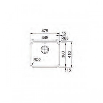 Franke Smartline Bell BCX 110-45 Λείος Inox Υποκαθήμενος Ανοξείδωτος Νεροχύτης 50 cm