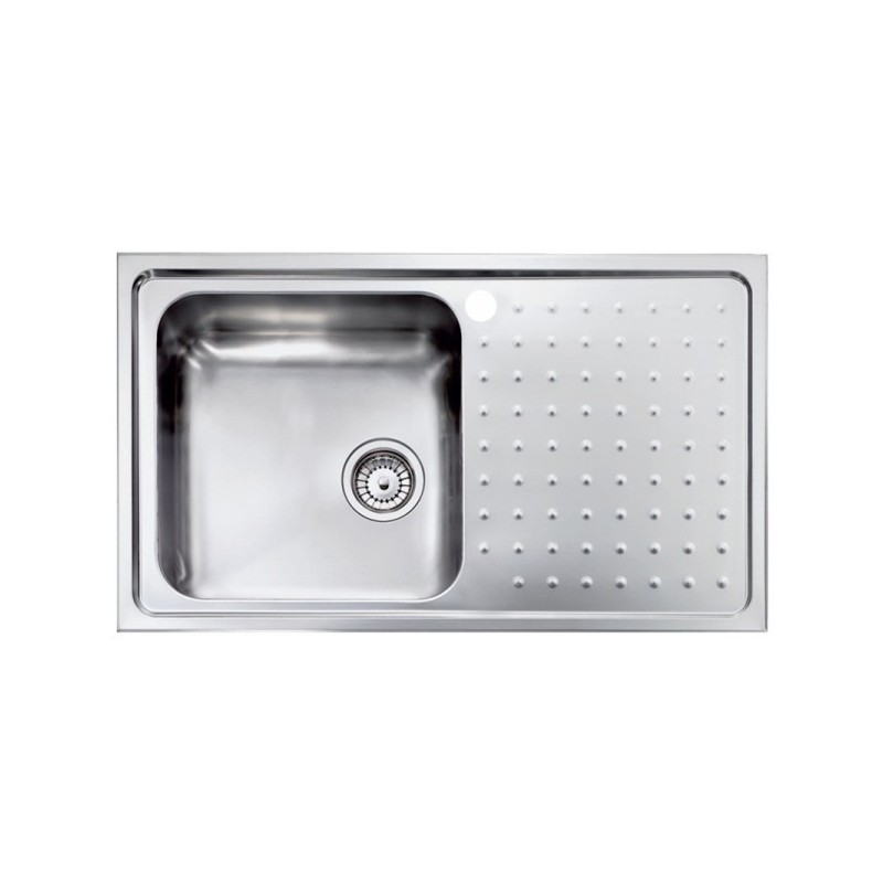 Sanitec Stainless Steel Sinks 11113 Ανοξείδωτος Νεροχύτης 45cm με ποδιά αριστερά