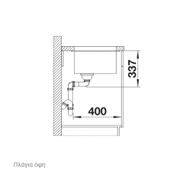 Blanco Subline 800-U Anthracite SILGRANIT® PuraDur® Γρανιτένιος Νεροχύτης 90cm