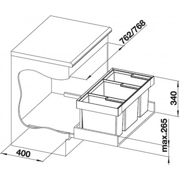 Blanco Flexon II 80/3 Καλάθι Διαχείρισης Απορριμμάτων