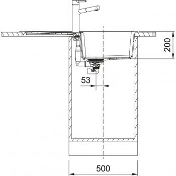 Franke Centro CNG 611/211-86 Αντιστρεφόμενος Stone Grey Γρανιτένιος Νεροχύτης 50cm