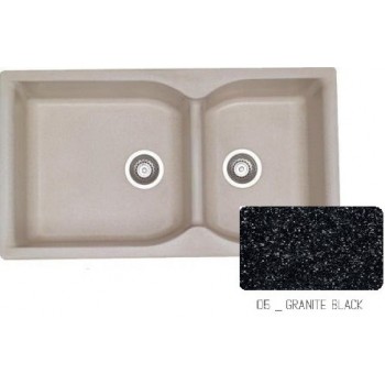 Sanitec Classic 307 Granite Black Νεροχύτης