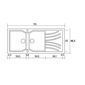 Sanitec Classic 332 Νεροχύτης